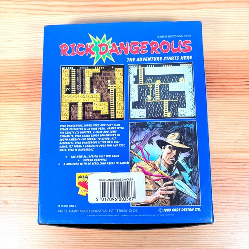 Rick Dangerous Commodore 64/128 Firebird Platform Video Game Cassette w/ Manual - Picture 2 of 8