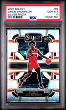 2023 PANINI SELECT SILVER PRIZM #96 AMEN THOMPSON ROOKIE RC PSA 10