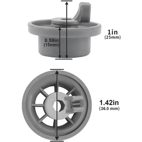 4x Korbrollen Unterkorb Rad für Bosch Siemens Neff Spülmaschine Geschirrspüler - Picture 5 of 7
