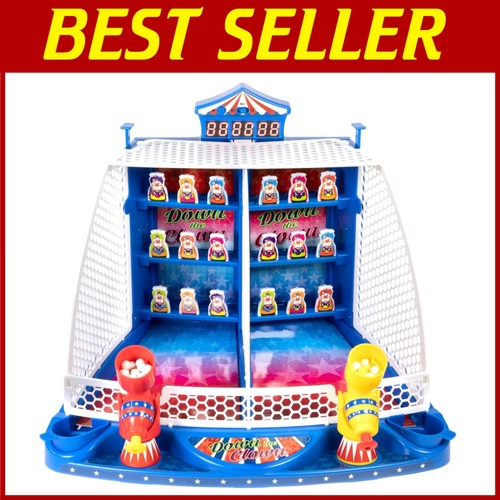Compact Carnival Game: Down The Clown - 2 Players with Sound Effects & Music - Picture 1 of 11