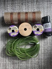 Ribbon Mesh Craft Bundle NEW Halloween Seasonal Autumn Fall Decor Holiday Bat