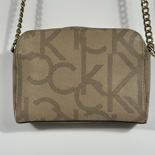 Calvin Klein Hayden Monogram Top Zip Chain Shoulder Bag - Picture 3 of 10