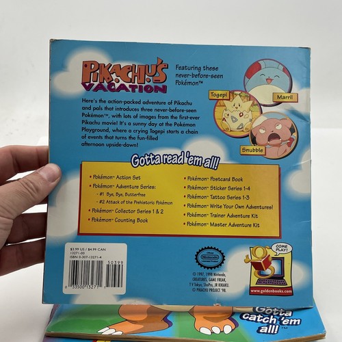 4 Book Lot Vintage Pokémon Golden Books 1999 Sticker Series #1, #2 + other Books - Picture 8 of 21
