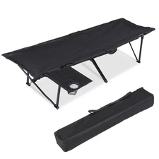 Folding Camping Cot with Table for Adults, Portable and Lightweight Sleeping ...