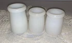 3 Vintage White Milk Glass Miniature Individual Restaurant Creamers