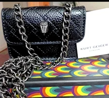 NWT Kurt Geiger Micro Kensington Crossbody Bag - BLACK $69