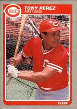 Tony Perez 1985 Fleer #546 Cincinnati Reds FREE SHIPPING AutographDen