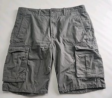 Levis Shorts Mens 36 Gray Cargo Cotton Canvas Ripstop Casual Military Outdoor