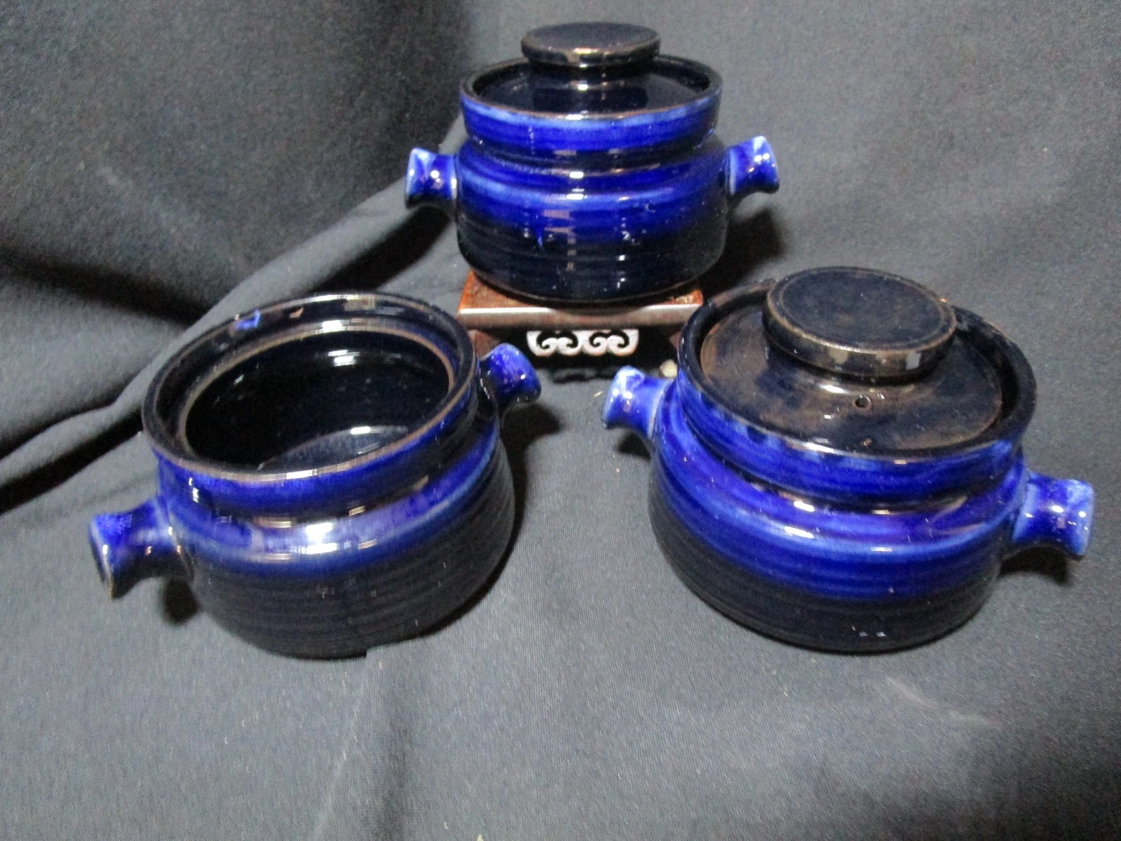 Set Of 3 x Vintage Ridgeway Ironstone Sonata Lidded Soup Stew Pie Dishes Tureen