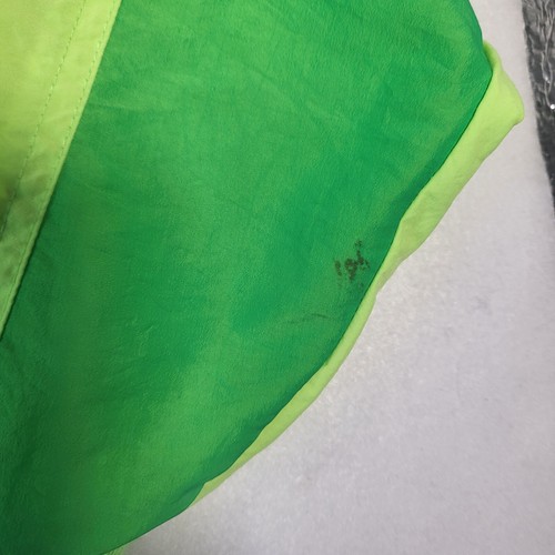 VTG Hugo Boss Windbreaker Jacket Unisex Medium Neon Green Long Sleeve Full Zip - Picture 5 of 8
