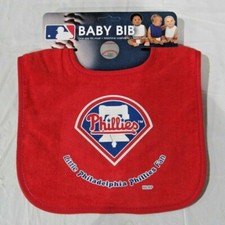 MLB Little Philadelphia Phillies Fan Baby Infant ALL PRO BIB Red