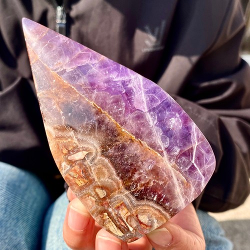 202G Natural striped amethyst Agate Crystal Free form vertical Reiki Energy - - Picture 7 of 17