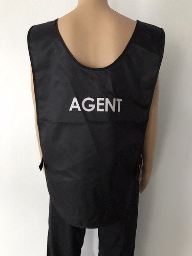AGENT VEST One Size Unisex Waterproof Black NEW - Picture 6 of 11