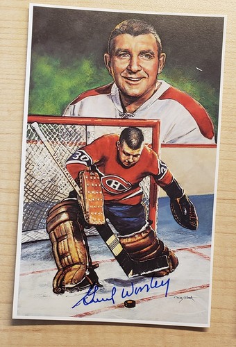 Worsley, "Gump" Signed on 1992 Hockey Hall of Fame Legends of Hockey Card  #30 - Picture 1 of 2