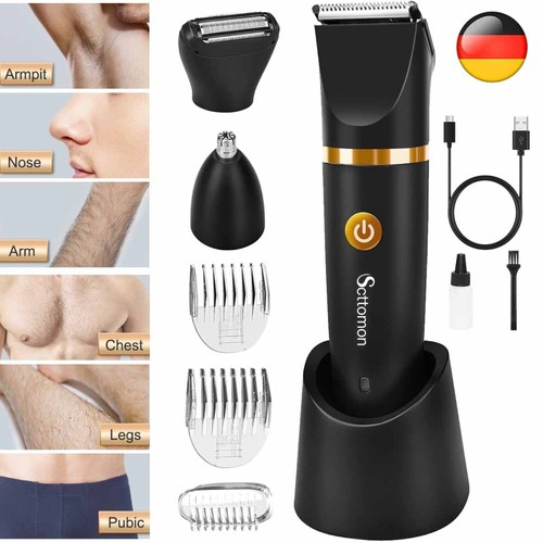 Scttomon Elektrischer Leistenhaartrimmer Männer Körperrasierer Wasserdicht 3in1 - Bild 2 von 19