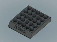 28 GA Shot Shell Reloading Block 25 Shot Durable High Strength Plastic