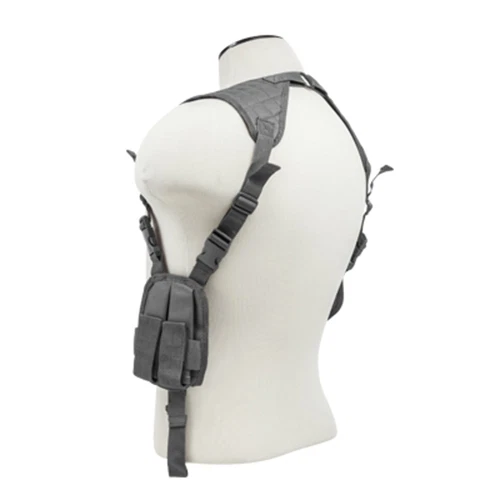 NcSTAR Gray Shoulder Holster w/ Mag Pouches Fits COLT 1911 Kimber S&W Ruger 45 - Image 2 of 3