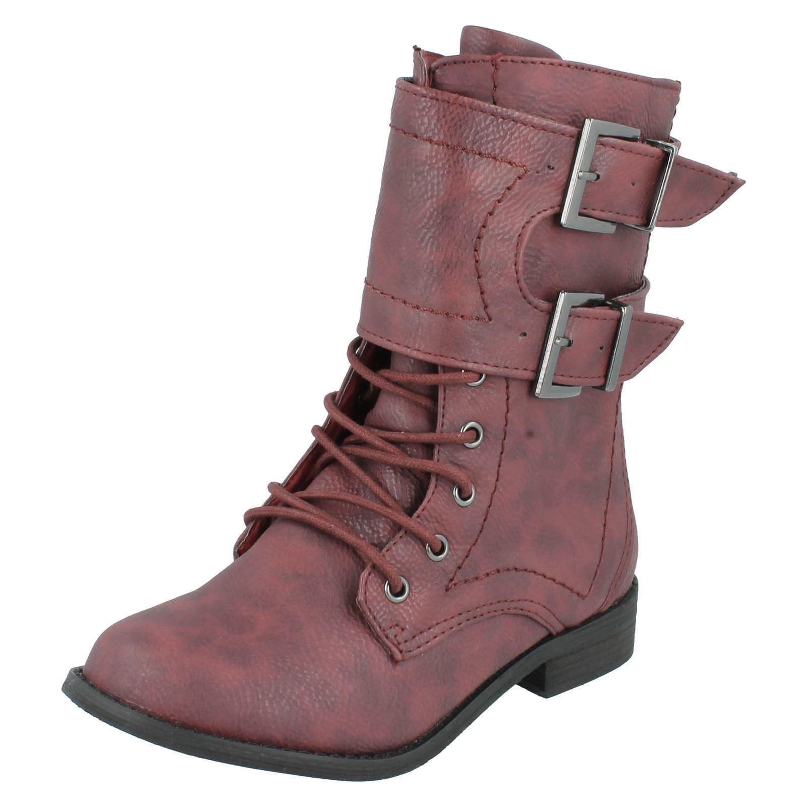 Ragazze Zip Tacco Casual Stivali Invernali H5025 basso