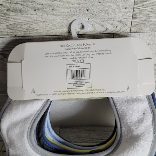 Hudson Baby Cotton Terry Drooler Bibs with Fiber Filling 10pk, Safari, One Size - Picture 14 of 14