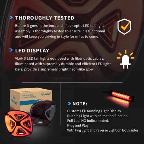 VLAND LED Rückleuchten passend für Mercedez Benz Smart 453 Fortwo Forfour 2014-2019 - Bild 5 von 9