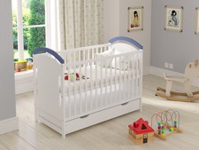Baby Cot Bed 120x60cm with Drawer & Teething Rails
