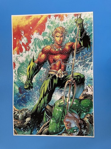 NUEVO PÓSTER 52 DE LA LIGA DE LA JUSTICIA AQUAMAN VS LINTERNA VERDE DC COMICS NUEVO. - Imagen 2 de 3