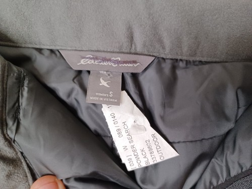Eddie Bauer Womens Powder SearchBlack Insulated Pants Weatheredge Snow S/ 32X31 - Picture 9 of 11