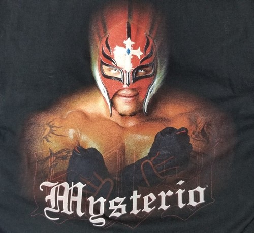 Vtg 2002/2003 WWE Tag Rey Mysterio Wrestlemania XX Promo TShirt XL Double Sided - Picture 7 of 22