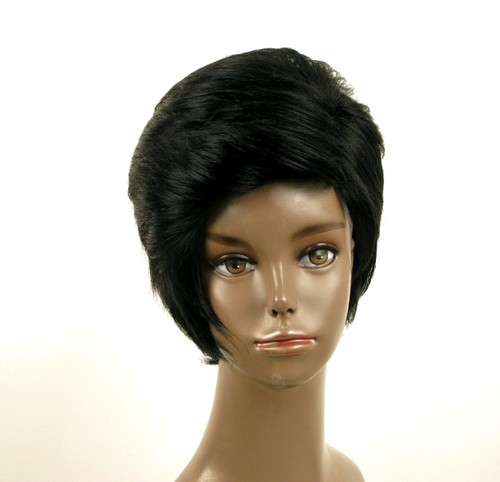 perruque afro femme 100% cheveux naturel courte noir ref LAET 05/1b - Imagen 1 de 9
