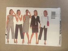 Butterick 6942 Pattern Jacket Top Skirt Pants Size 6 8 10 Misses Precut 2000