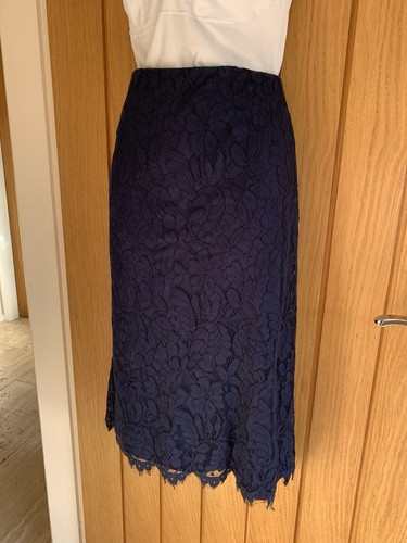 Roman Navy Blue Straight Skirt Size 12 - Picture 2 of 9