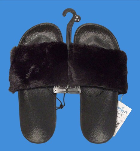 ¡NUEVAS SANDALIAS MULAS WONDER NATION TALLA 13/1 PIEL SINTÉTICA NEGRAS PUNTERA ABIERTA! - Imagen 4 de 6