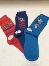 3 Pairs Women's Junior's Roll Earth Multi-Colored Socks Size 6-8 7-PO-12 