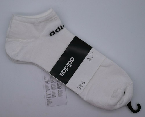 ADIDAS COTTON NO SHOW LOW SOCKS 3PACK 3 PAIRS WHITE CF3385 MEN UK11.5-14 - Picture 2 of 10