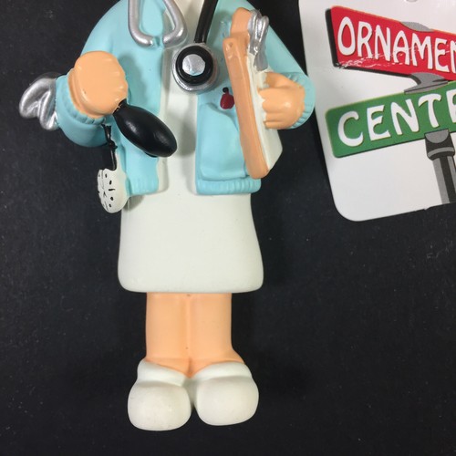 Ornament zentrale blonde weibliche Krankenschwester NEU ETIKETT Geschenk Krankenhaus Arzt B - Bild 3 von 5