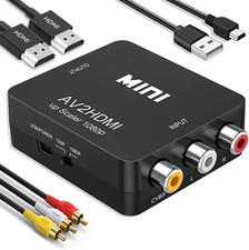 AV,RCA to HDMI Converter,Analog Composite to HDMI Adapter Compatible VCR,DVD,VHS