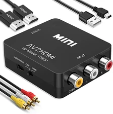 AV,RCA to HDMI Converter,Analog Composite to HDMI Adapter Compatible VCR,DVD,VHS