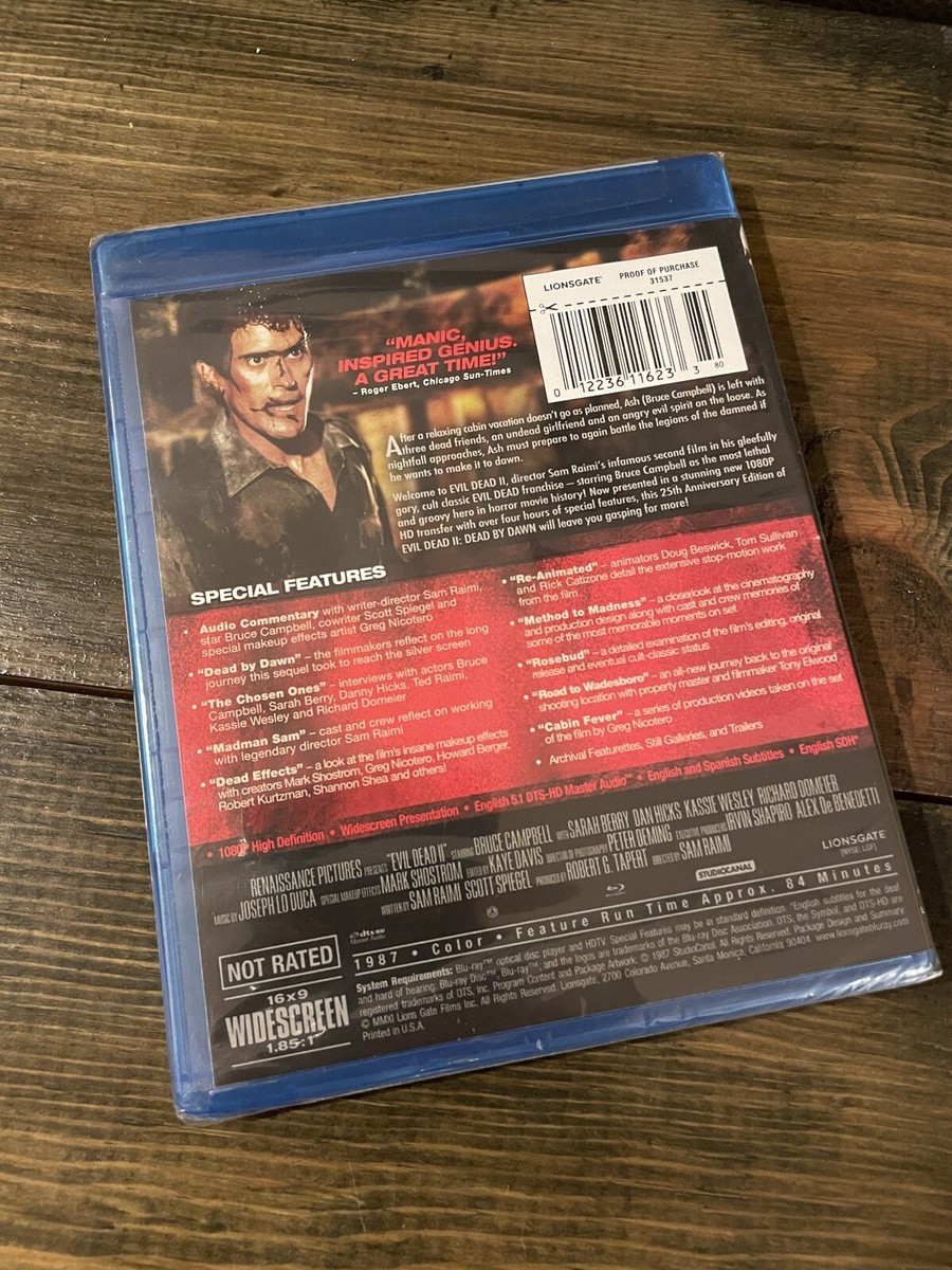Evil Dead 2 Dead by Dawn 25th Anniversary Blu-ray Bruce Campbell