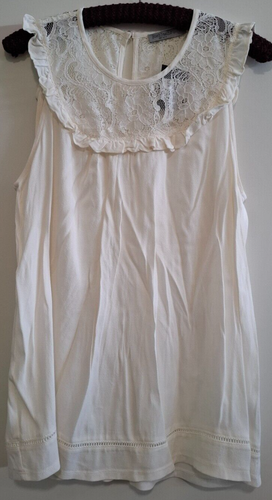 JUST JEANS, Women's 'Winter White', Lace Blouse, size L, New with Tags - Picture 3 of 13
