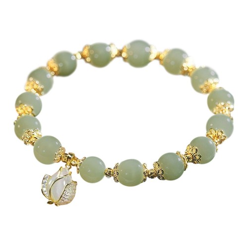 Hetian Jade Gold Leaf Bracelet Natural Gold Branch Jade Womens Leaf Lucky Gift - Picture 14 of 15