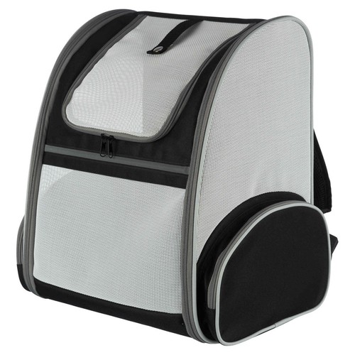 Trixie Perros Mochila Chloe Gris Claro / Negro ,Nuevo