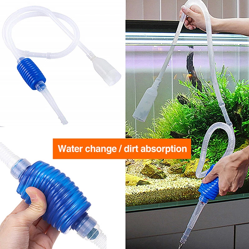 Aquarium Tank Vacuum Siphon Gravel Cleaner Pump Water Change Safe for Fish  Tank