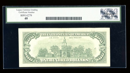 DBR 1990 $100 FRN STAR Kansas City Fr. 2173-J* Legacy XF-40 Serial J01662513* - Picture 2 of 2