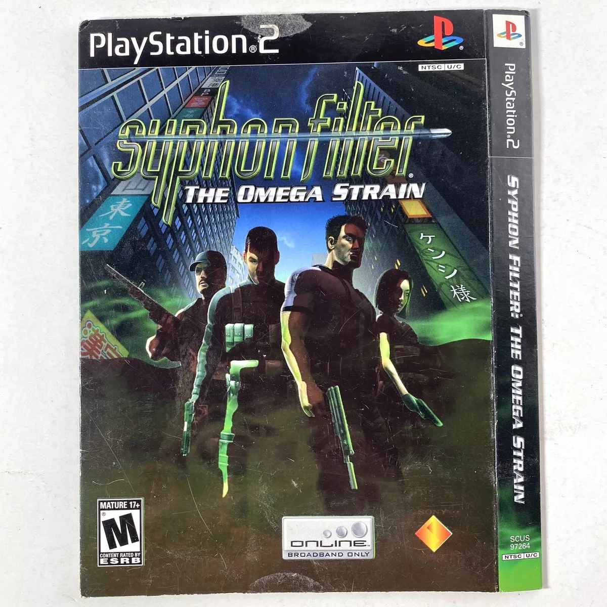 Syphon Filter The Omega Strain Playstation 2 PS2 Black Label Slip