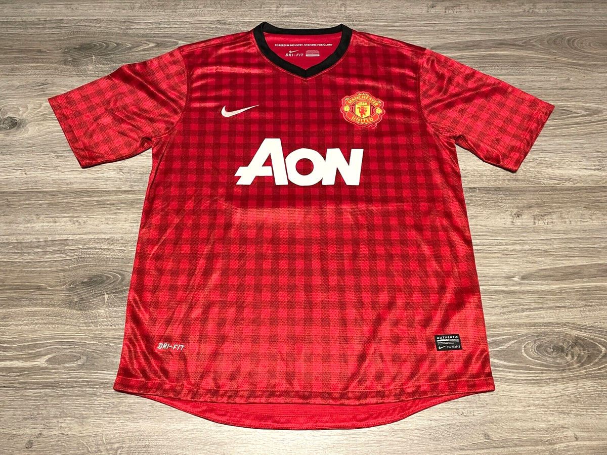 NIKE Manchester United ユニフォーム チェック柄 XL Theo Walcott #14 Nike Manchester United Home Soccer Football