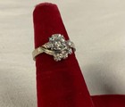 14k white gold 1ct natural diamond ring ( lou11 )