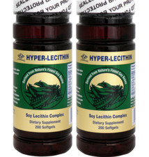 2 bottle Soy Hyper Lecithin, 200 softgel x2  Ginkgo biloba Vitamin E, Grape bark
