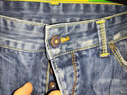 Napapijri mens blue straight jeans size 38 - Picture 3 of 11