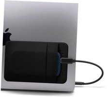 Afterplug 2-Pocket Pouch for Laptop with Reusable Adhesive, for SSD Black