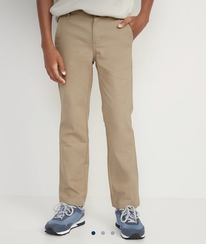 Old Navy Boys Size 12 PLUS Khaki Chino Uniform Straight Pants 2-Pack New - Picture 6 of 6